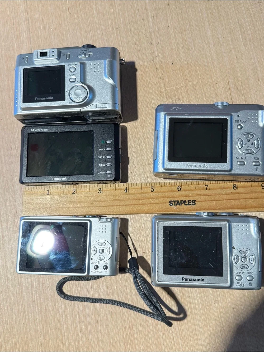 Lot of 5 Panasonic Lumix Digital Cameras BROKEN “Parts/Repair”Buy As Is Read Blw